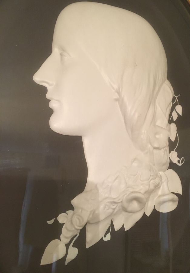 Antique Pre-Raphaelite Plaster Portrait of Josephine Butler by Alexander Munro c.1855