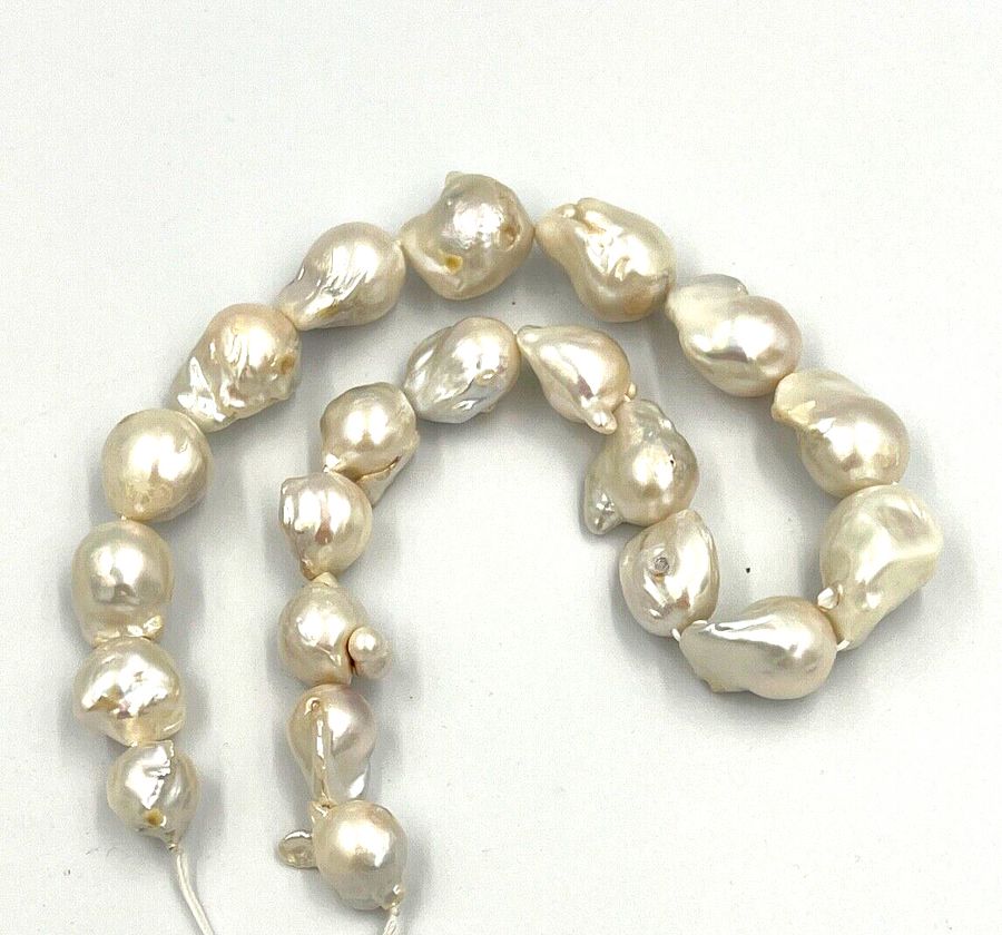 Antique Vintage Extra Large Authentic Genuine Baroque Natural South Sea Pearls Graduated