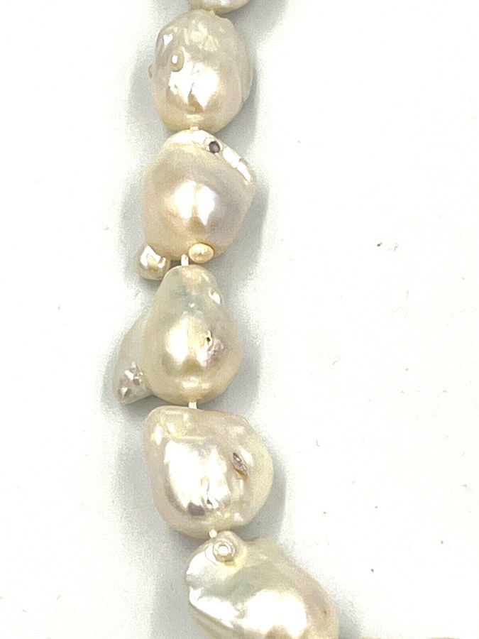 Antique Vintage Extra Large Authentic Genuine Baroque Natural South Sea Pearls Graduated