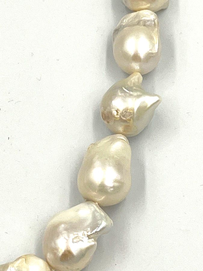 Antique Vintage Extra Large Authentic Genuine Baroque Natural South Sea Pearls Graduated