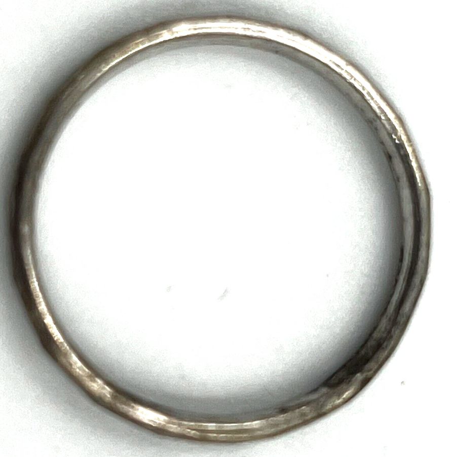 Antique Antique Art Deco Sterling Silver Band Ring Size S