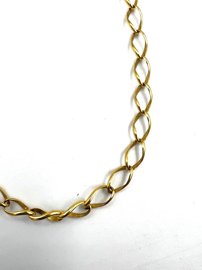 Antique Vintage Rolled Gold Figaro Necklace German