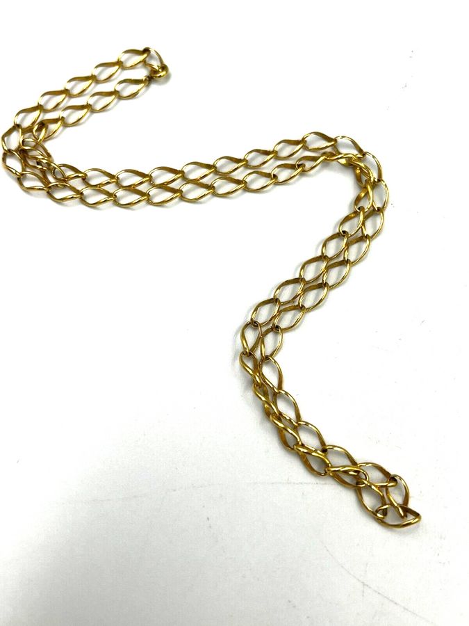 Antique Vintage Rolled Gold Figaro Necklace German