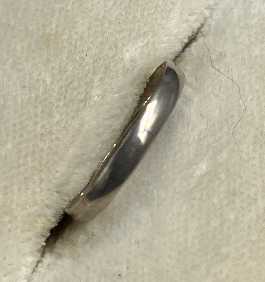 Antique Vintage Silver Hallmarked Ring Band Size i