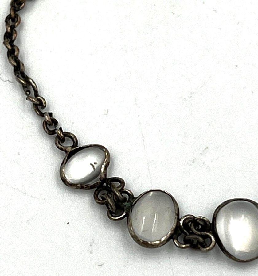 Antique Antique Victorian Moonstone Cabochon Riviere Bracelet