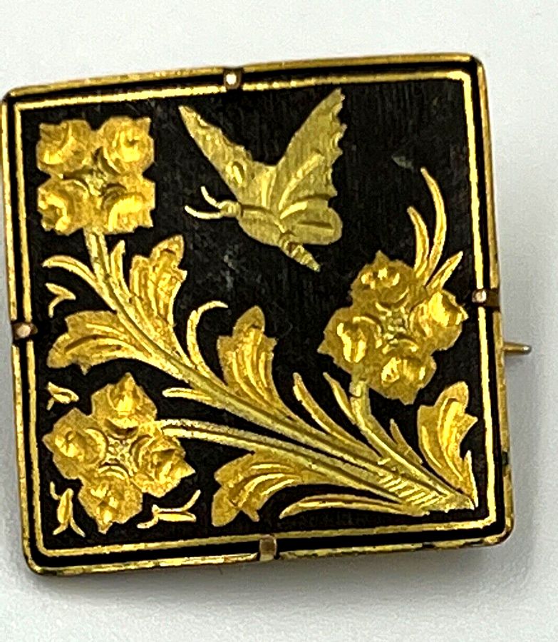 Antique Brooch Square Rolled Gold brooch