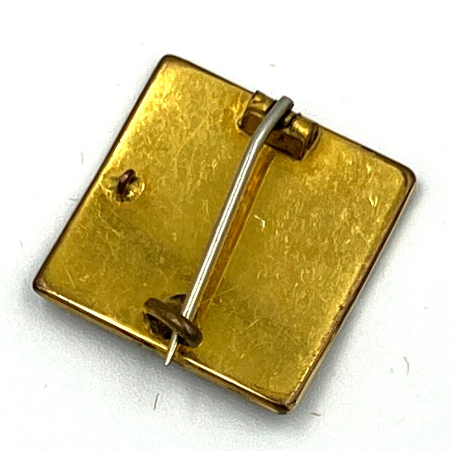 Antique Brooch Square Rolled Gold brooch