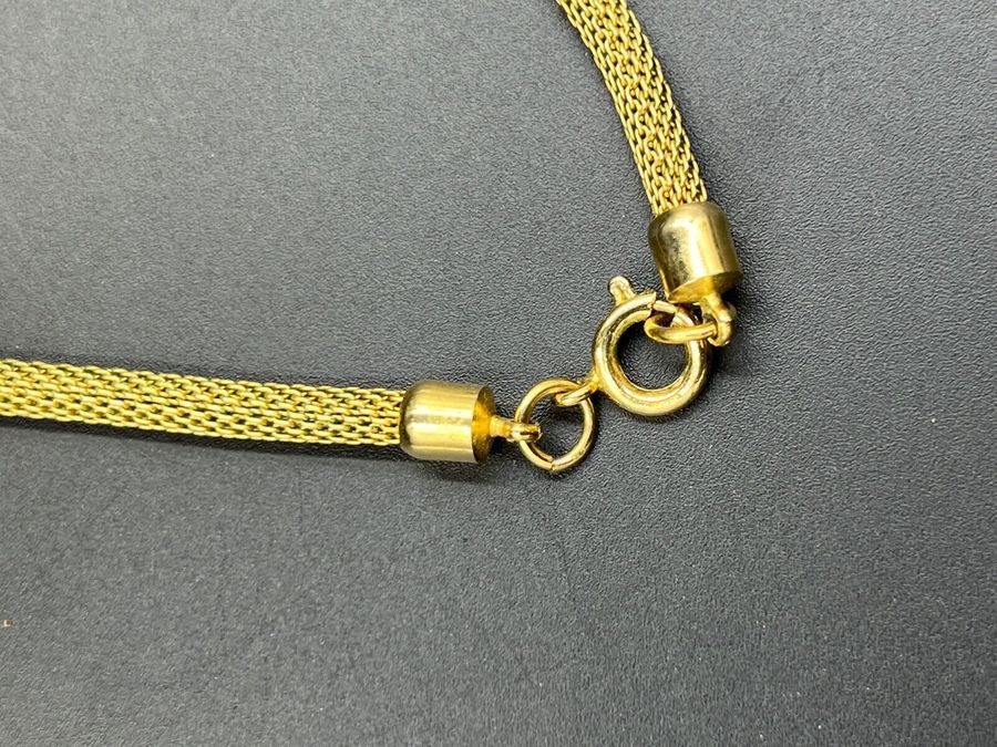 Antique Vintage Gold Plated Snake Choker Necklace