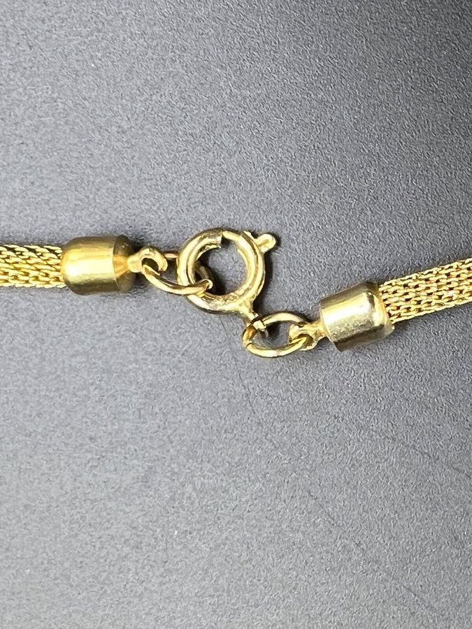 Antique Vintage Gold Plated Snake Choker Necklace