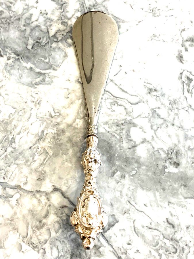 Antique Antique  Solid Silver Handled Shoe Horn Hallmarked