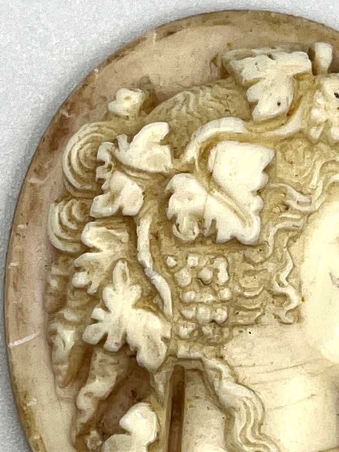 Antique Large Antique Victorian Carved Cameo Coral Exquisite Quality