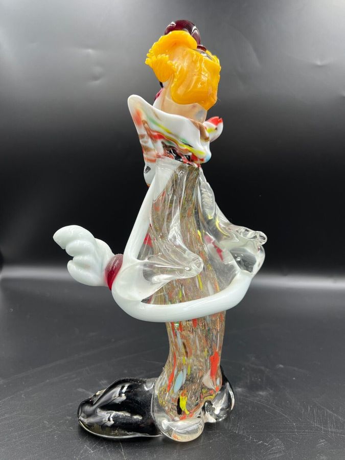 Antique Vintage Authentic Genuine Venetian Glass Clown Murano Large