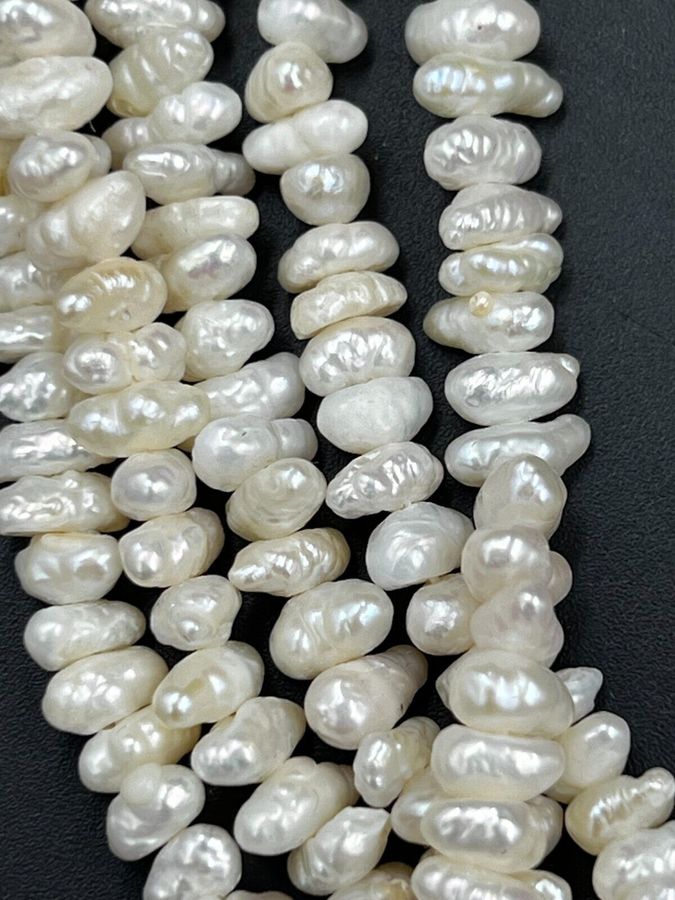 Antique Vintage 5 Row Natural Seed Pearl Necklace Choker Superb Pearls