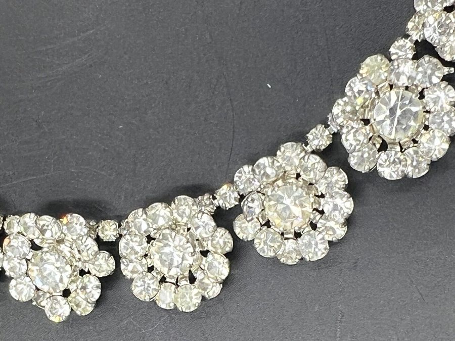 Antique Vintage Art Deco Diamante Czech Crystal Necklace Superb Quality