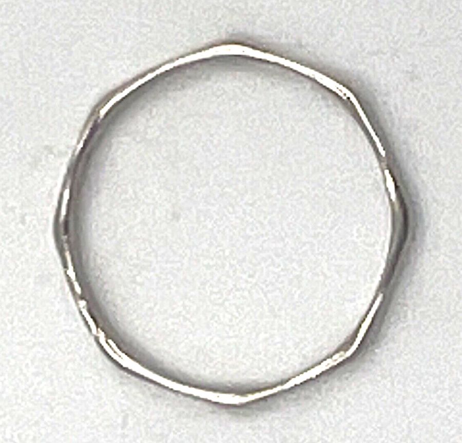 Antique Vintage Solid Silver Ring Very Narrow Angle Design