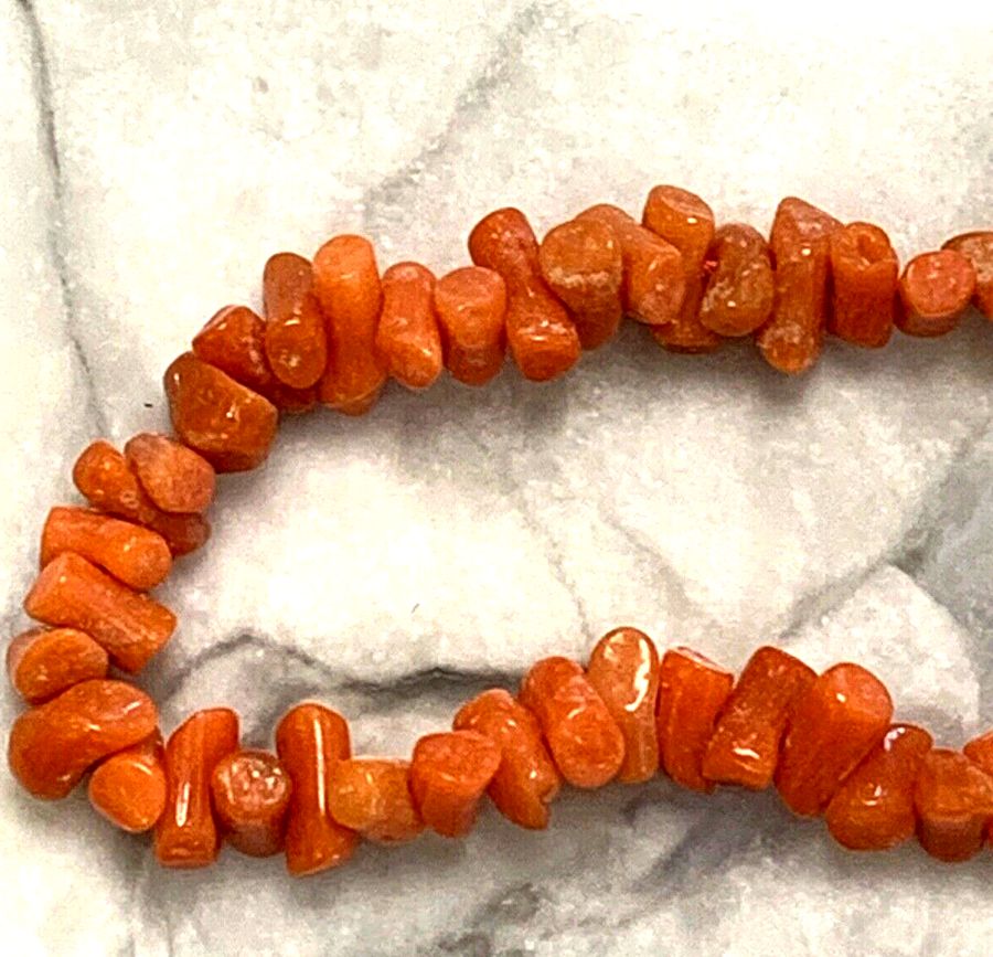 Antique Antique Vintage Art Deco Natural Coral Choker Necklace