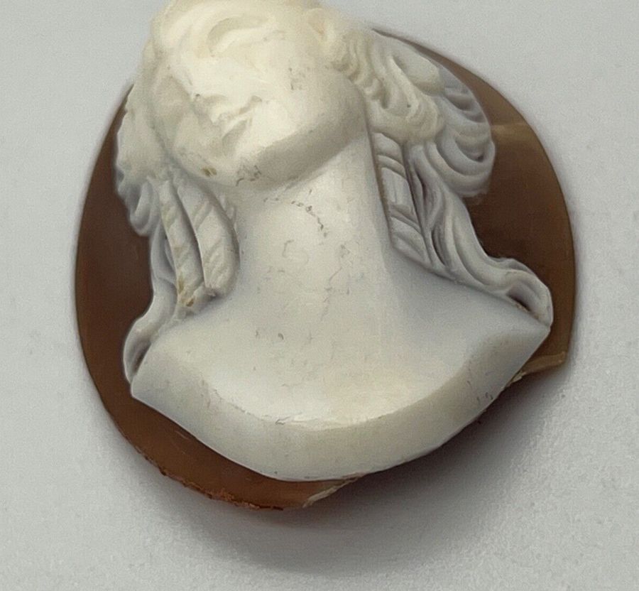 Antique Antique Victorian Italian Carved Shell Cameo Carved in Very High Relief