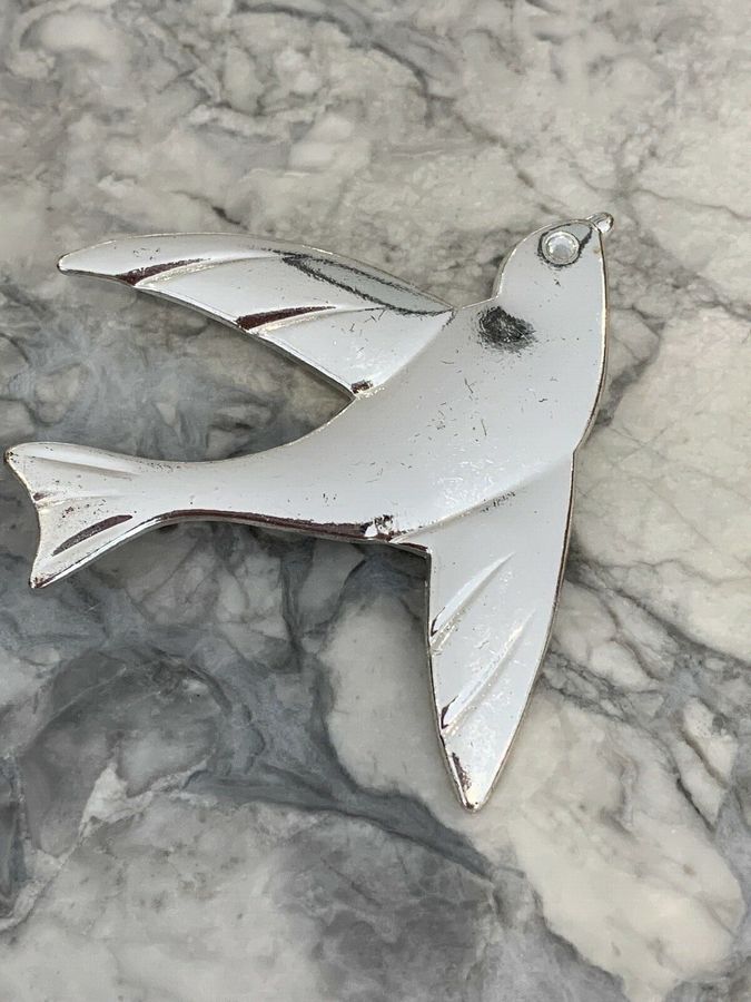 Antique Vintage Art Deco Large Bird Brooch