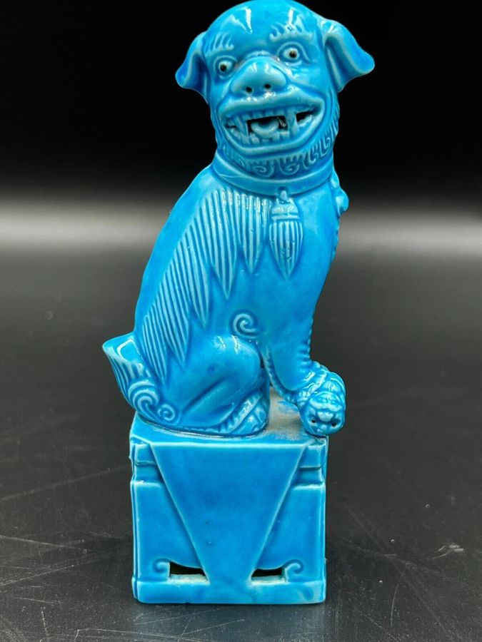 Antique Vintage Chinese Miniature Foo Temple Lion Dog 12cm High