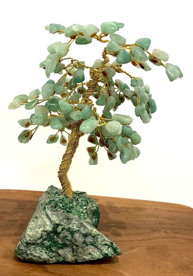 Antique Vintage Chinese Celadon Jade Bonsai Tree of Life