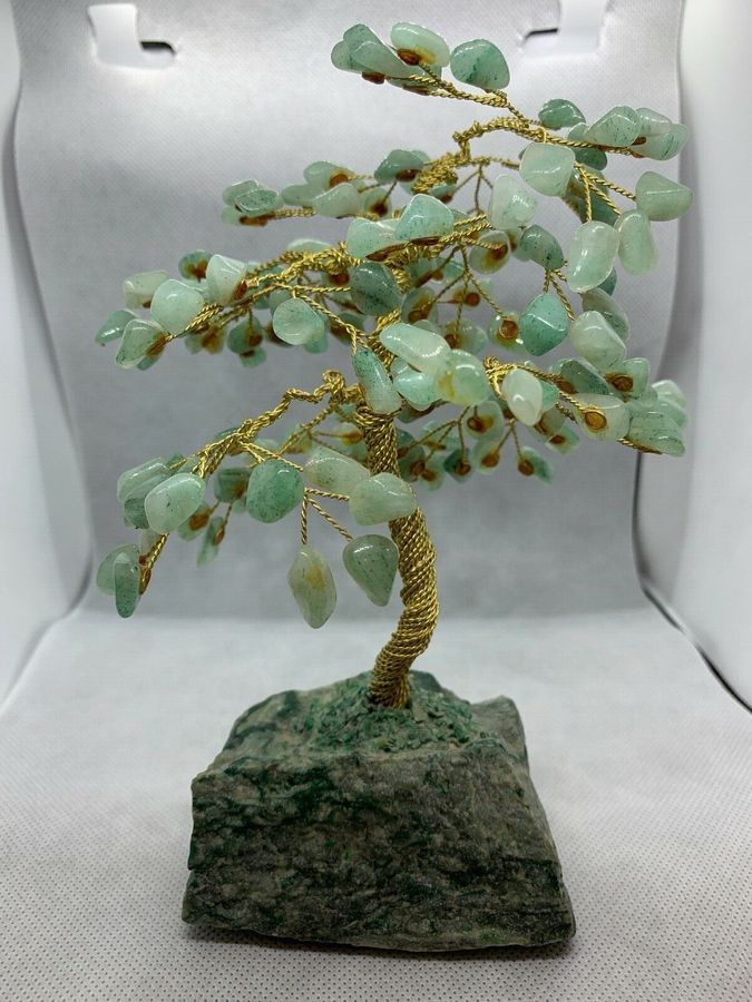 Antique Vintage Chinese Celadon Jade Bonsai Tree of Life