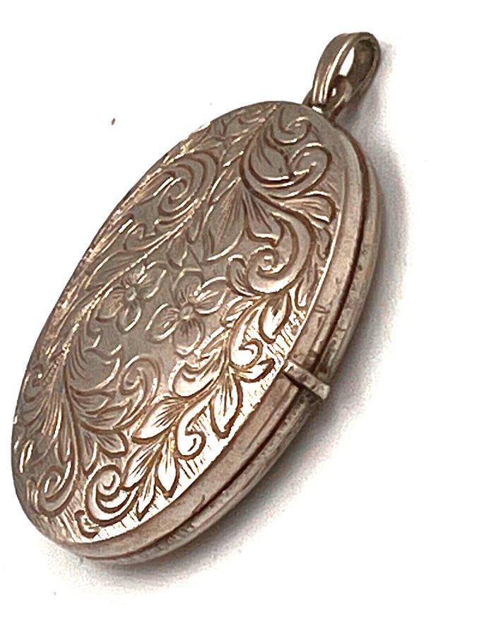 Antique Vintage Sterling Silver Large Double Locket Pendant Hallmarked 1992 London