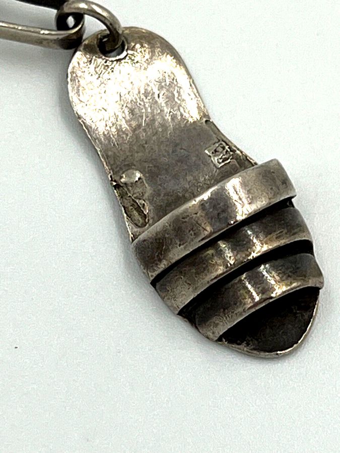 Antique Vintage Solid Silver Key Ring  Shoe Hallmarked TAXCO Mexican