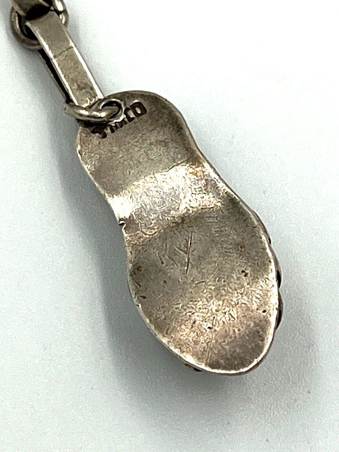 Antique Vintage Solid Silver Key Ring  Shoe Hallmarked TAXCO Mexican