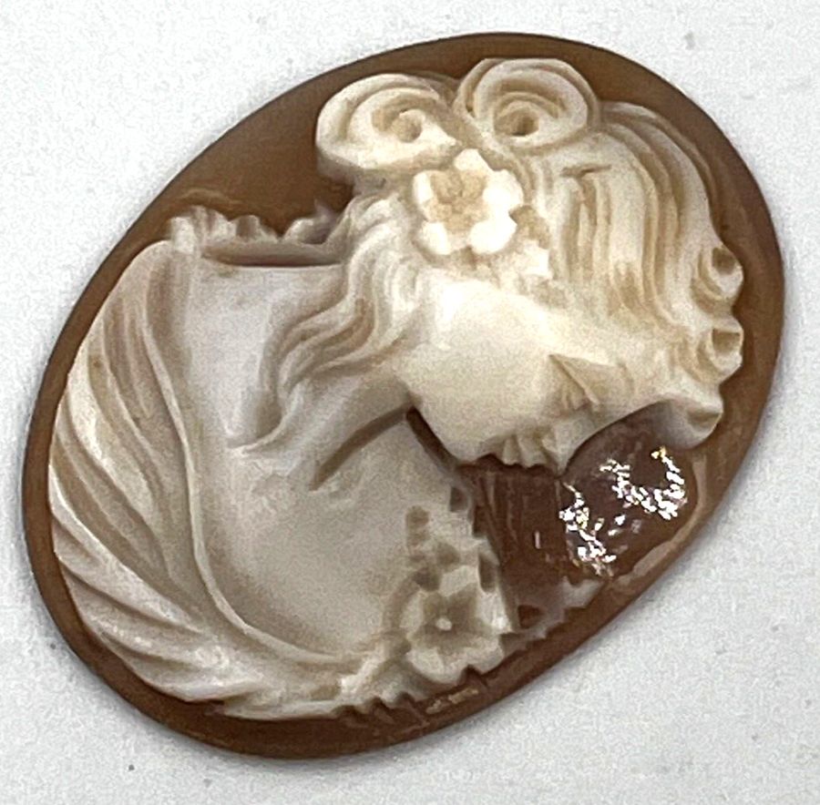 Antique Antique Art Nouveau High Relief Shell Cameo Italian Circa 1910