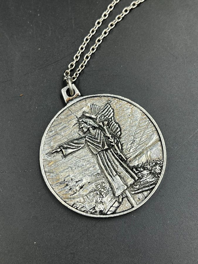 Antique Vintage Pewter Medallion Golden Jubilee of Guildford Diocese 1927-1977