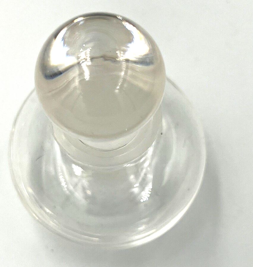 Antique Vintage Dartington Crystal Glass Perfume Bottle Circa 1980s Hallmarked