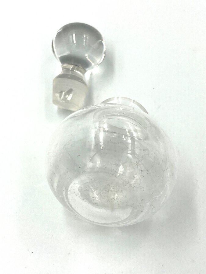 Antique Vintage Dartington Crystal Glass Perfume Bottle Circa 1980s Hallmarked