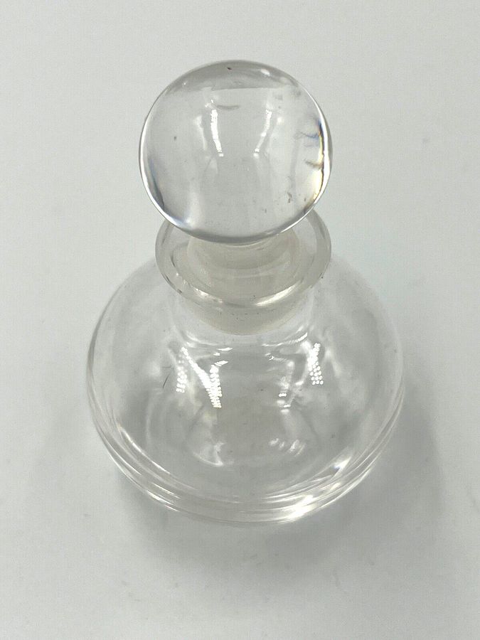 Antique Vintage Dartington Crystal Glass Perfume Bottle Circa 1980s Hallmarked