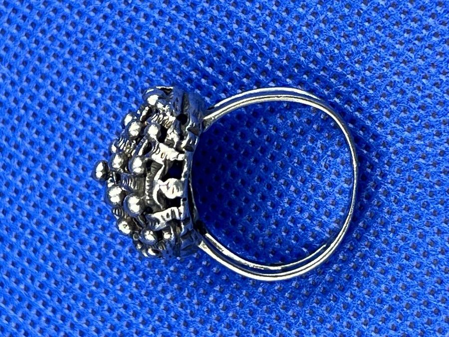 Antique Vintage Sterling Silver Hallmarked Ring Size R