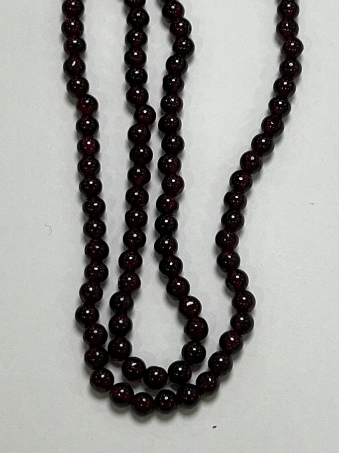 Antique Antique Vintage Art Deco Dark Red Natural Garnet Necklace Choker