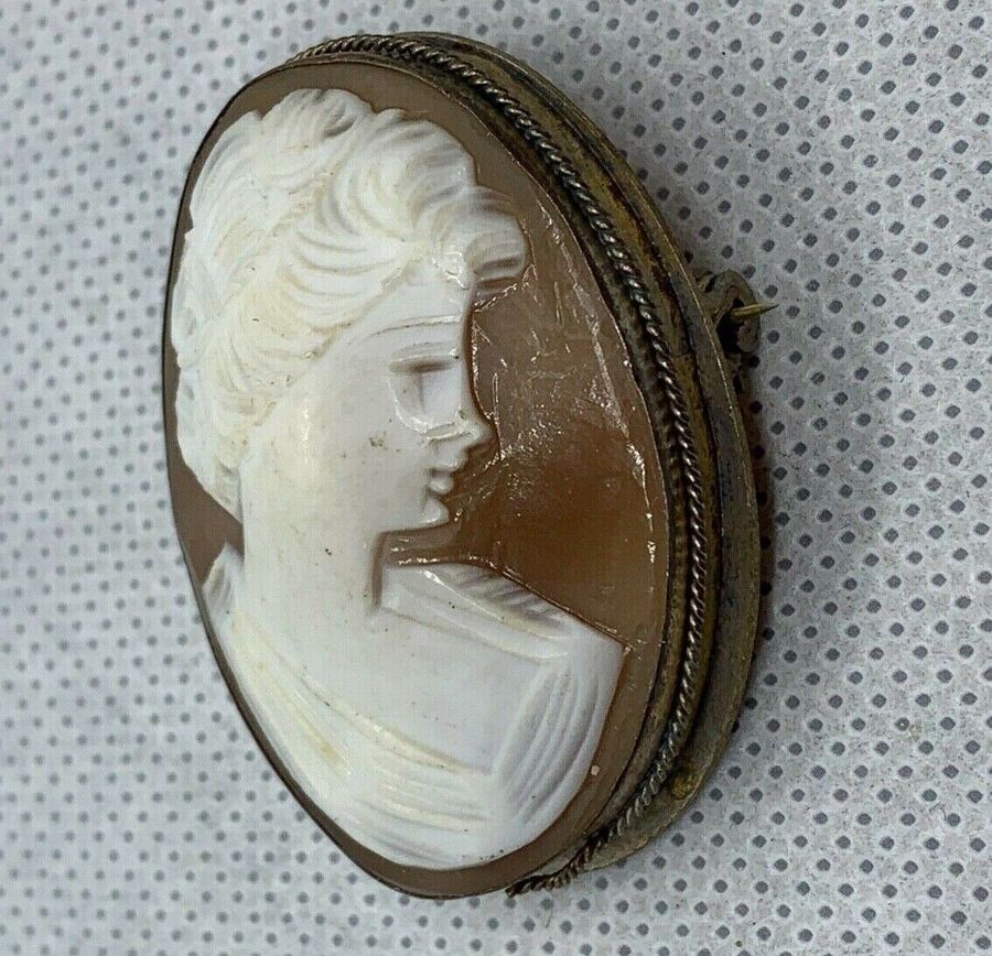 Antique Italian Carved Shell Cameo