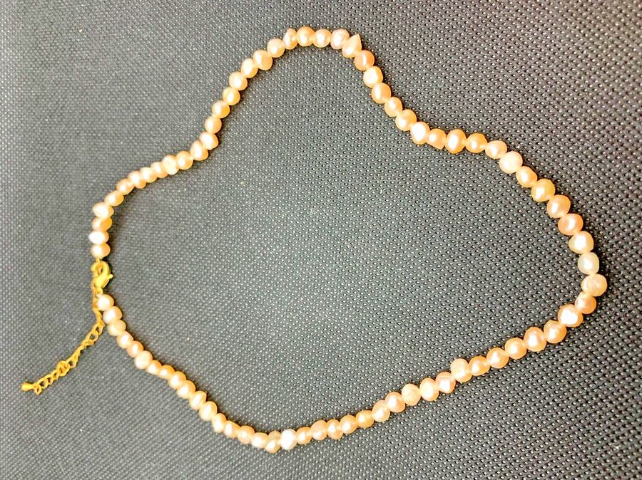 Antique pearl Choker Baroque Pearls in Pale Pink Necklace