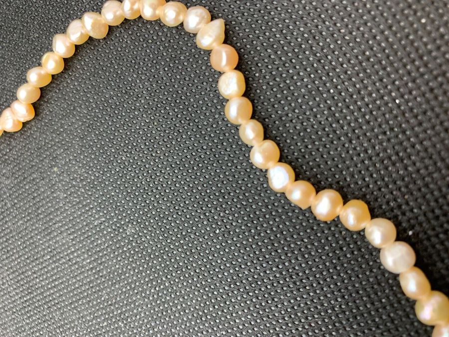 Antique pearl Choker Baroque Pearls in Pale Pink Necklace