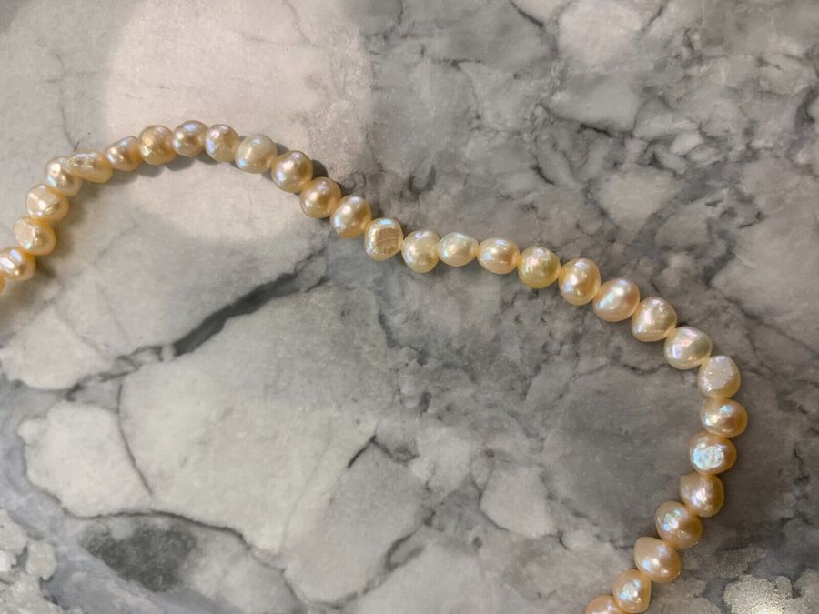 Antique pearl Choker Baroque Pearls in Pale Pink Necklace