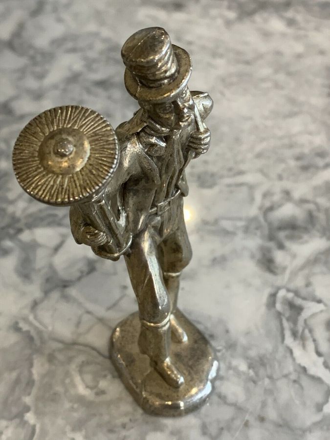 Antique Antique Vintage Silver Plated Dickensian model of a Chimney Sweep