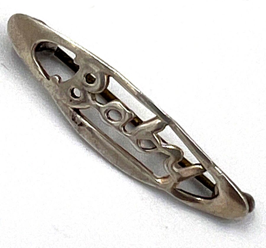 Antique Antique Bar Brooch Silver 'BABY' Brooch Pin