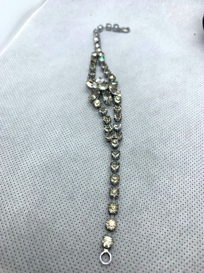 Antique Vintage Art Deco Diamante Bracelet 1920s 1930s