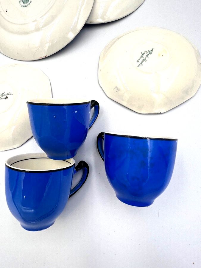 Antique Vintage Alfred Meakin Cobalt Blue Coffee