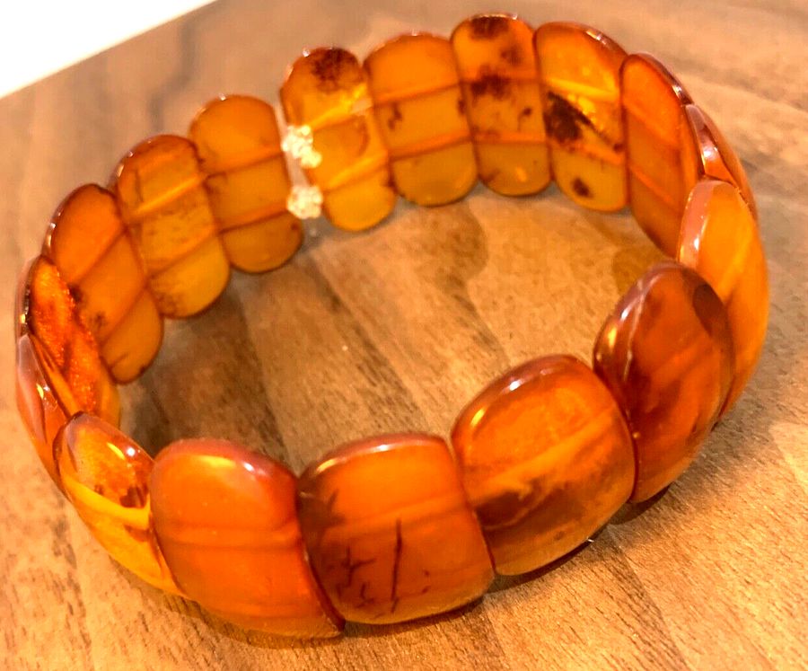 Antique Antique Vintage Art Deco Natural Baltic Amber Bracelet Fully Tested