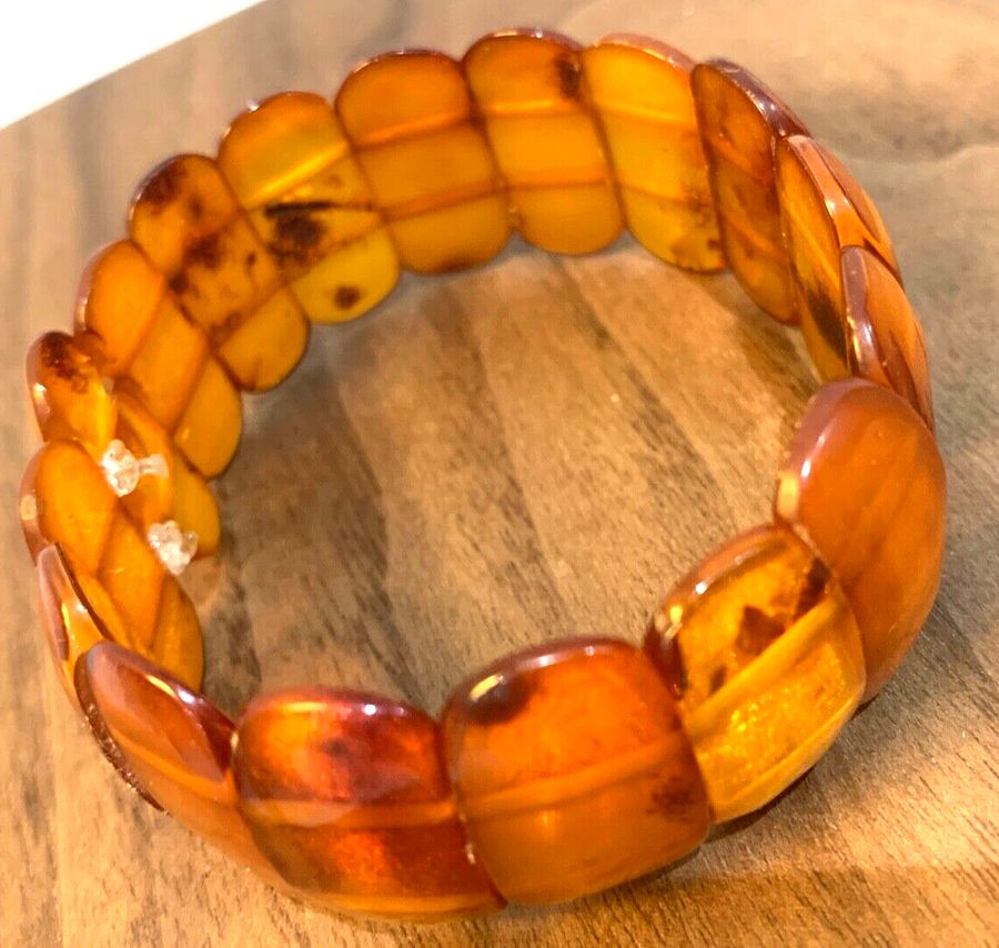 Antique Antique Vintage Art Deco Natural Baltic Amber Bracelet Fully Tested