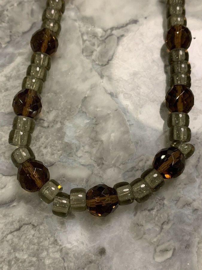 Antique Vintage Art Deco  Czech Bead Necklace