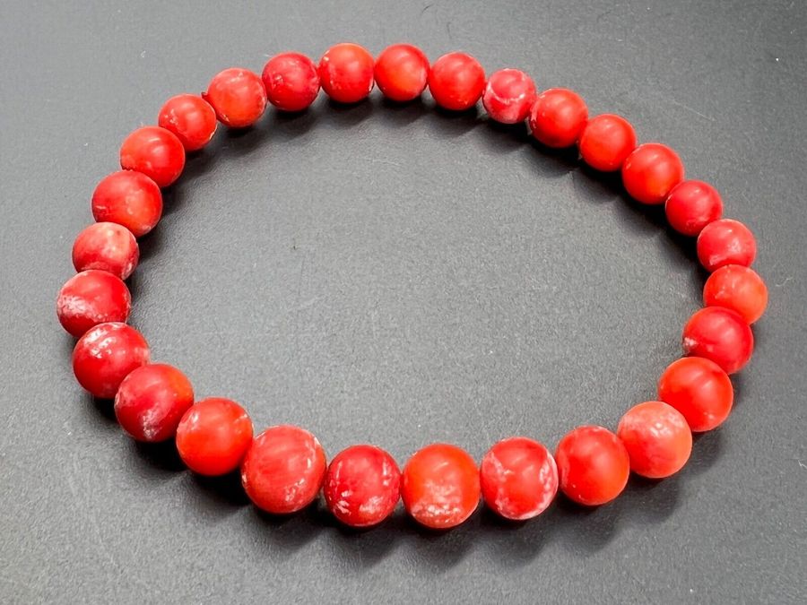 Antique Vintage Coral Bracelet Coral Beads Stretch