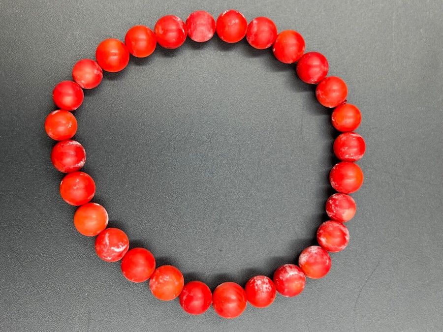 Antique Vintage Coral Bracelet Coral Beads Stretch