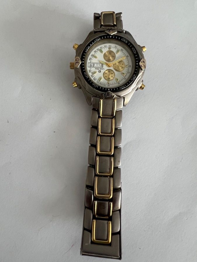 Antique Louis Dino men wristwatch withTitanium Strap.