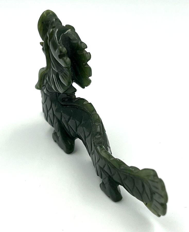 Antique Antique Chinese Jade Superbly Hand Carved Dragon